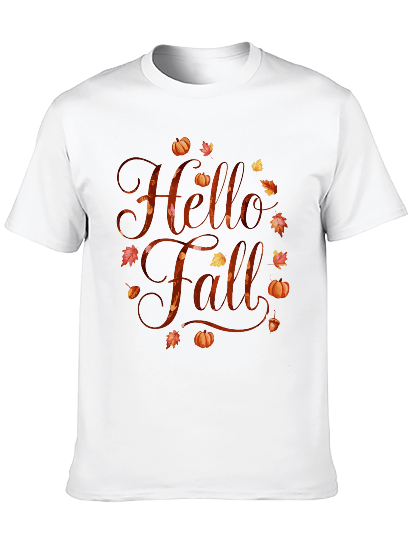 Hello Fall Graphic Tee - Autumn Season Shirt