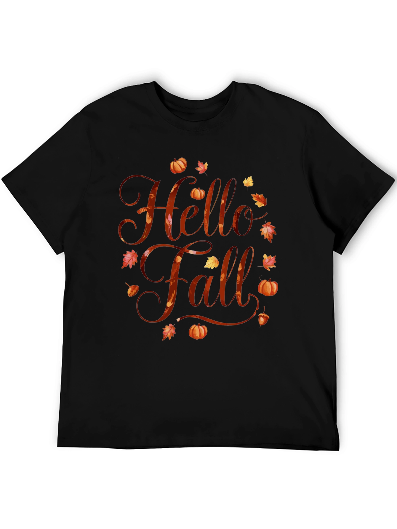 Hello Fall Graphic Tee - Autumn Season Shirt