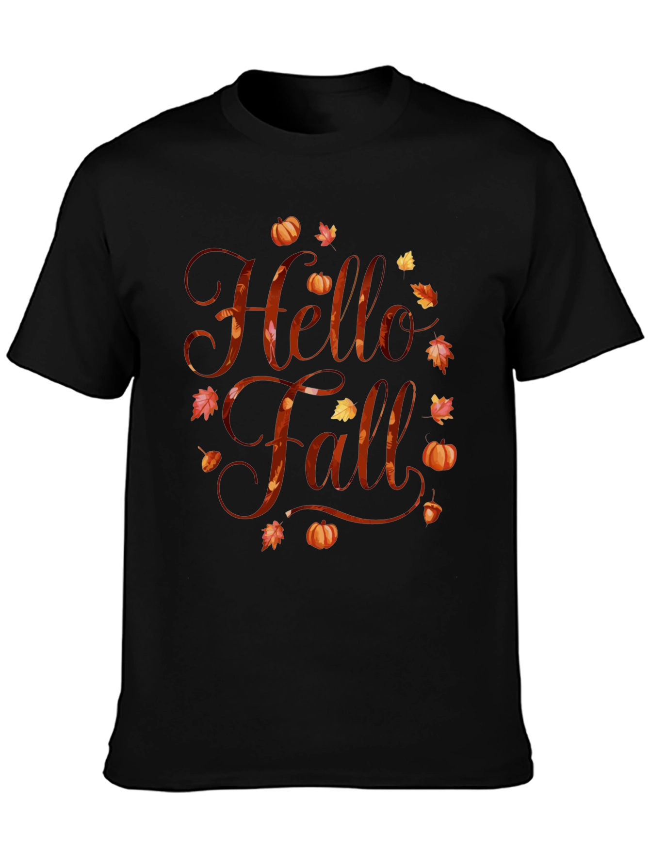 Hello Fall Graphic Tee - Autumn Season Shirt