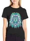 Lion Graphic Tee - Mens Black T-Shirt