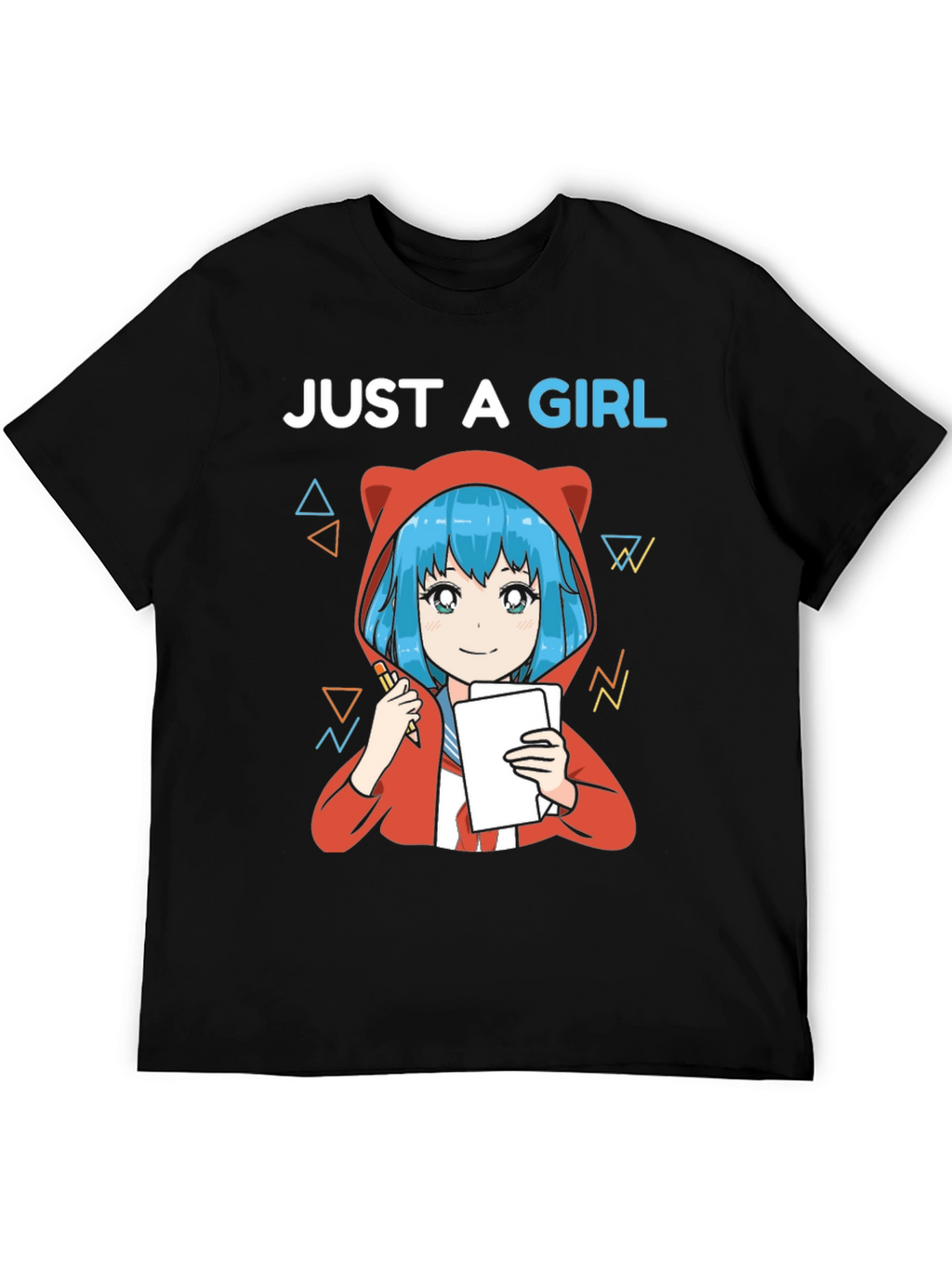 Just A Girl Anime Artist Graphic T-Shirt