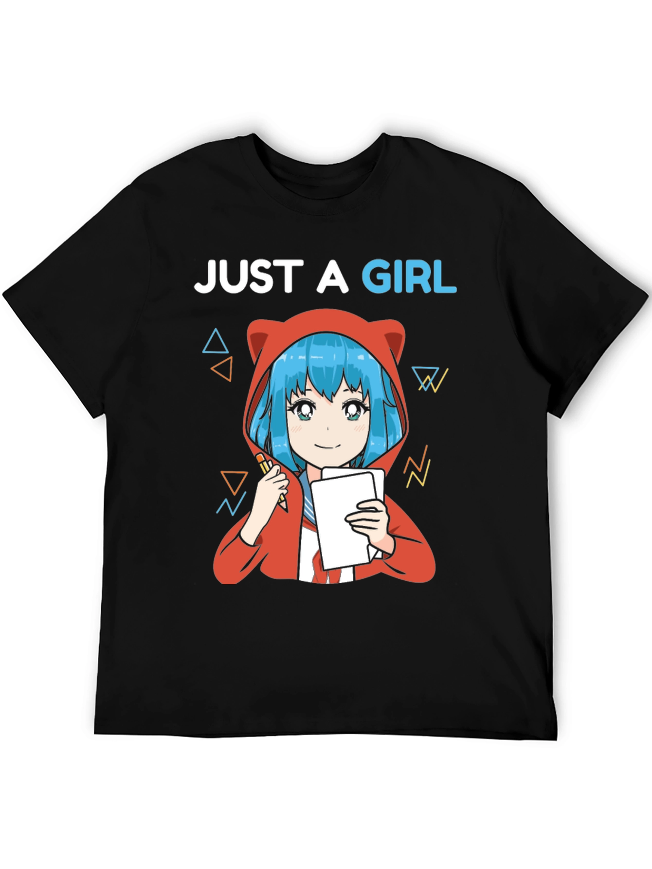 Just A Girl Anime Artist Graphic T-Shirt