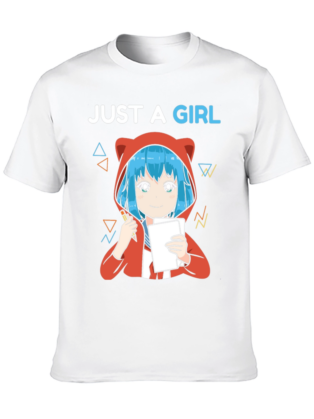 Just A Girl Anime Artist Graphic T-Shirt