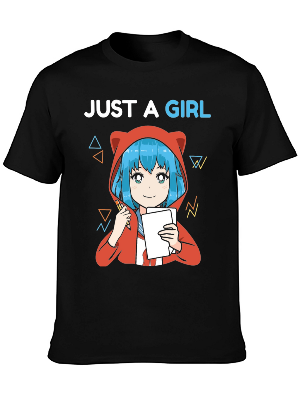 Just A Girl Anime Artist Graphic T-Shirt