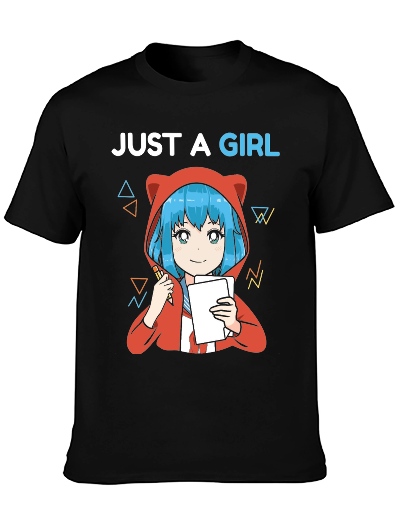 Just A Girl Anime Artist Graphic T-Shirt