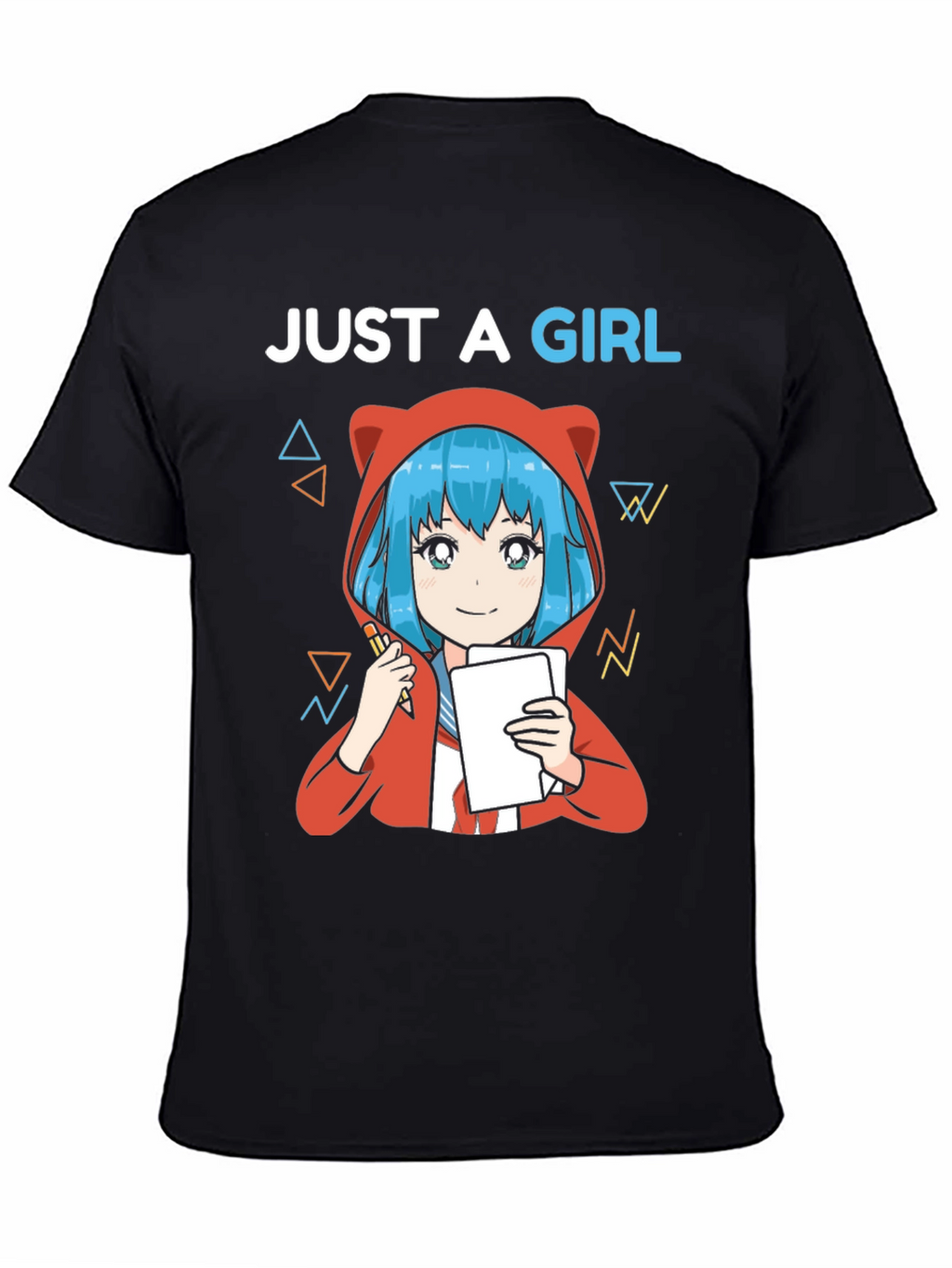 Just A Girl Anime Artist Graphic T-Shirt