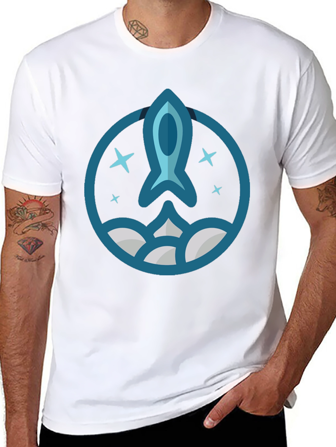 Rocket Launch Graphic T-Shirt - Space Exploration Tee