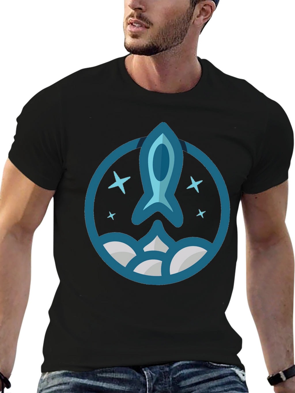 Rocket Launch Graphic T-Shirt - Space Exploration Tee