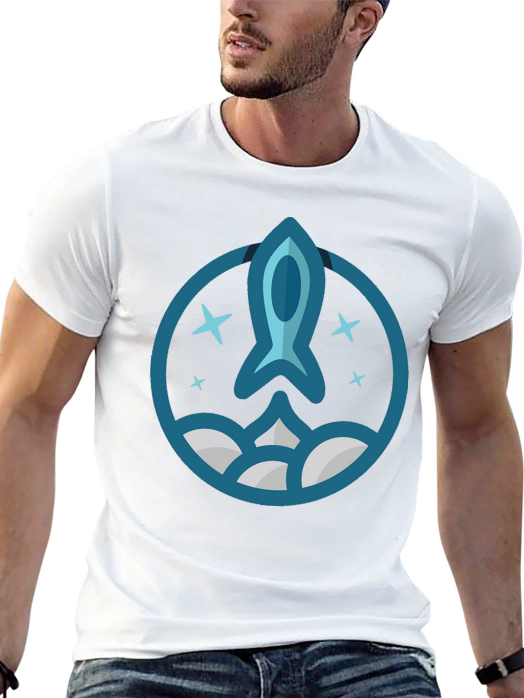Rocket Launch Graphic T-Shirt - Space Exploration Tee