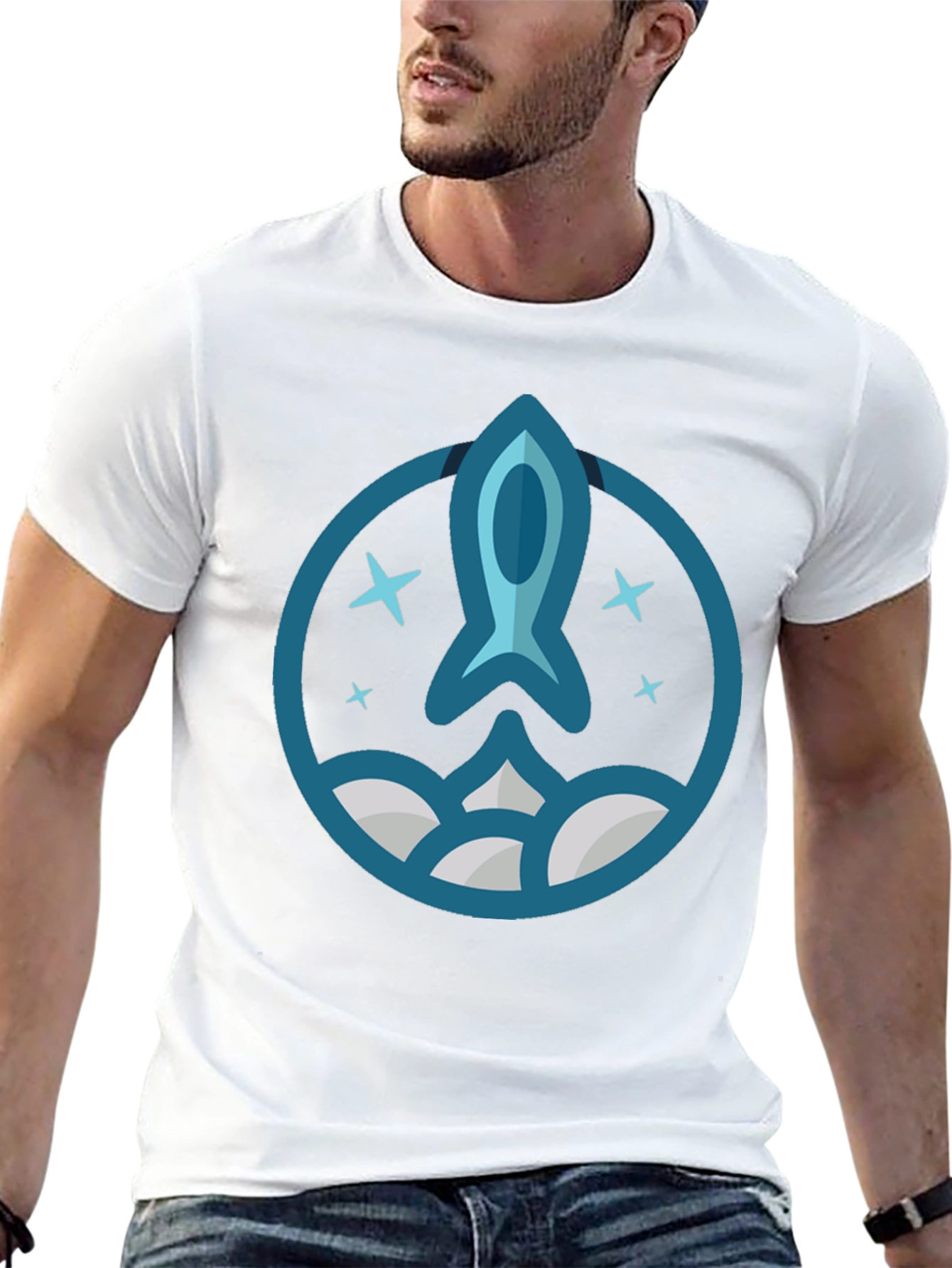 Rocket Launch Graphic T-Shirt - Space Exploration Tee