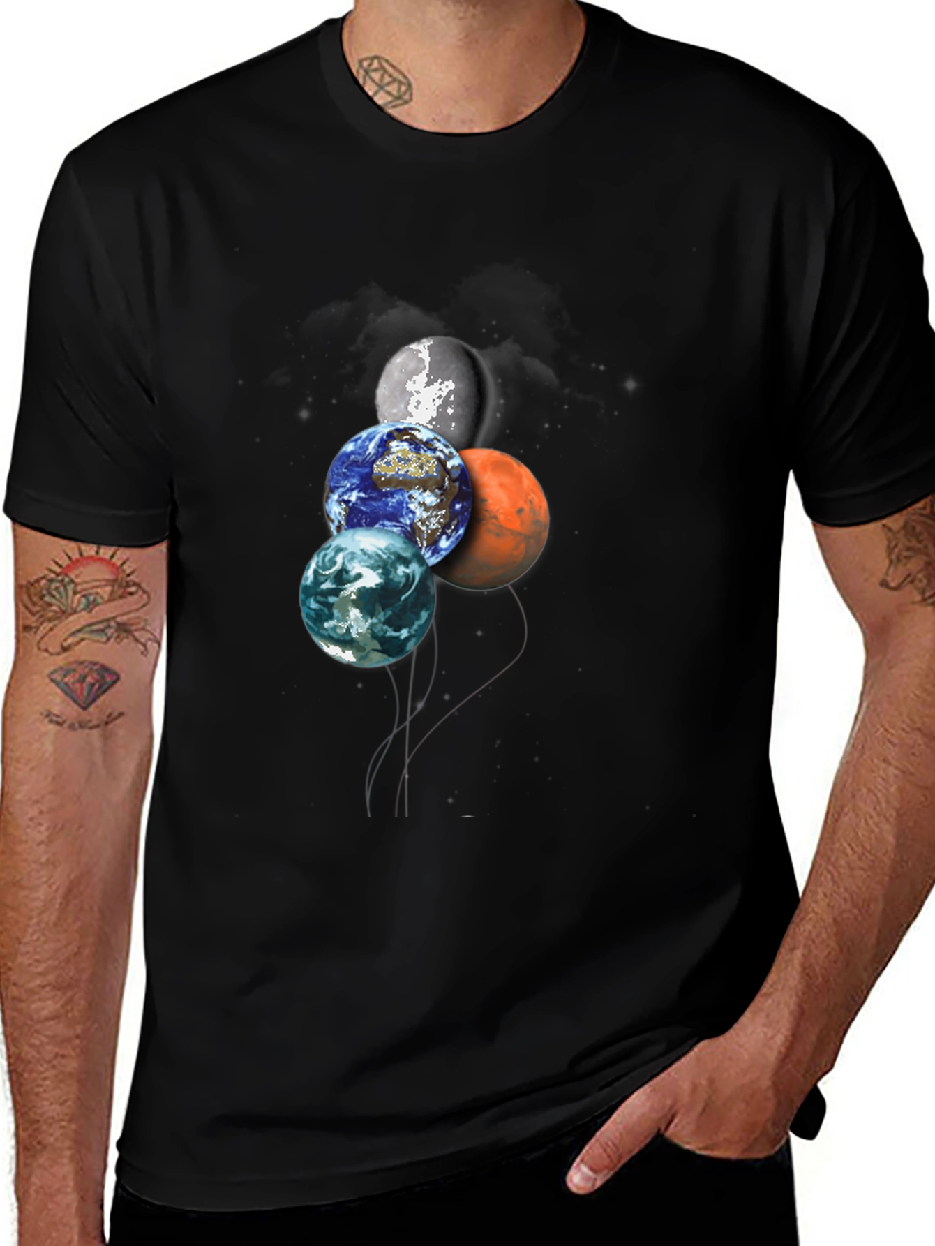 Planetary Balloon T-Shirt - Space Lovers Tee