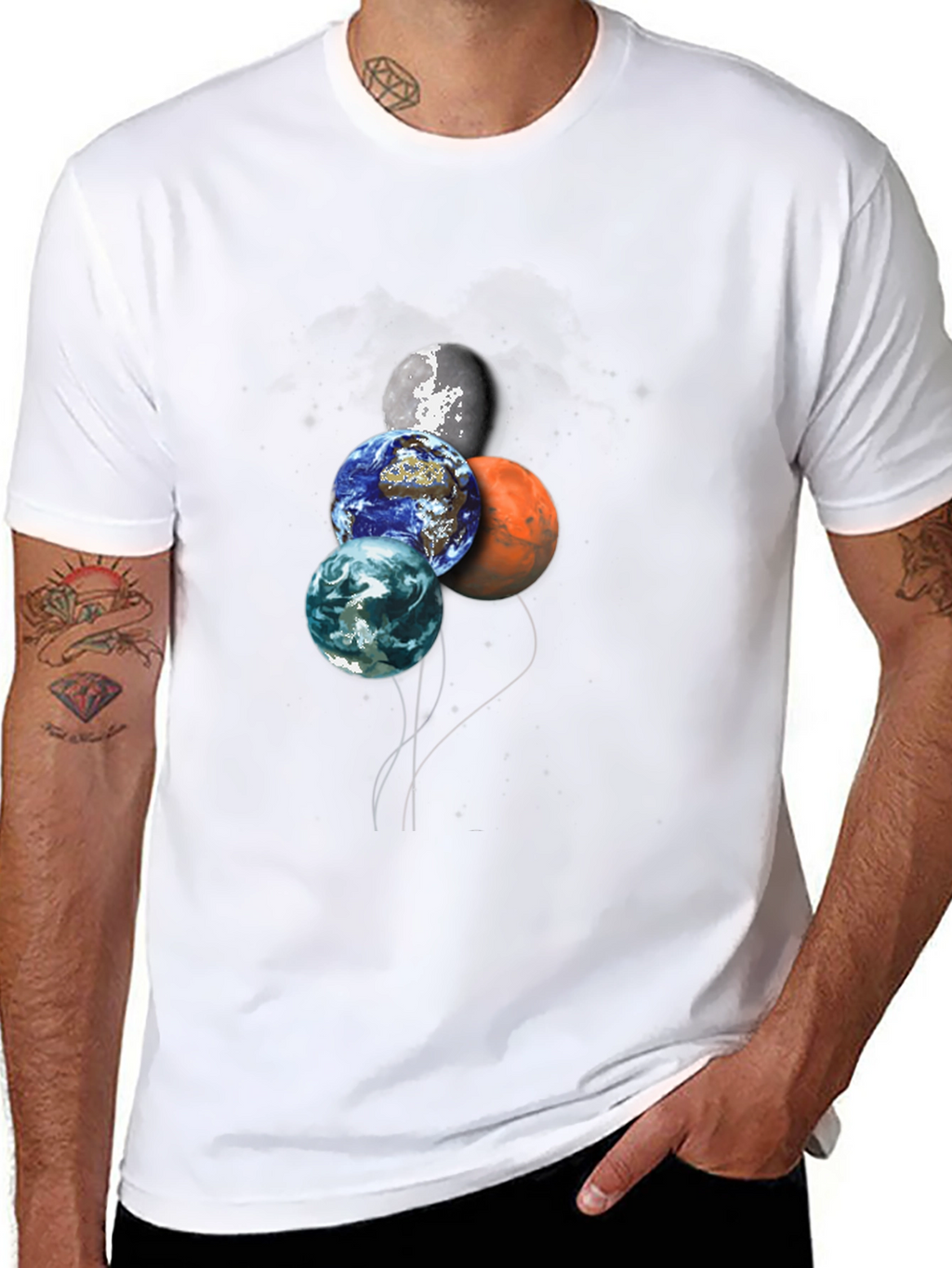 Planetary Balloon T-Shirt - Space Lovers Tee