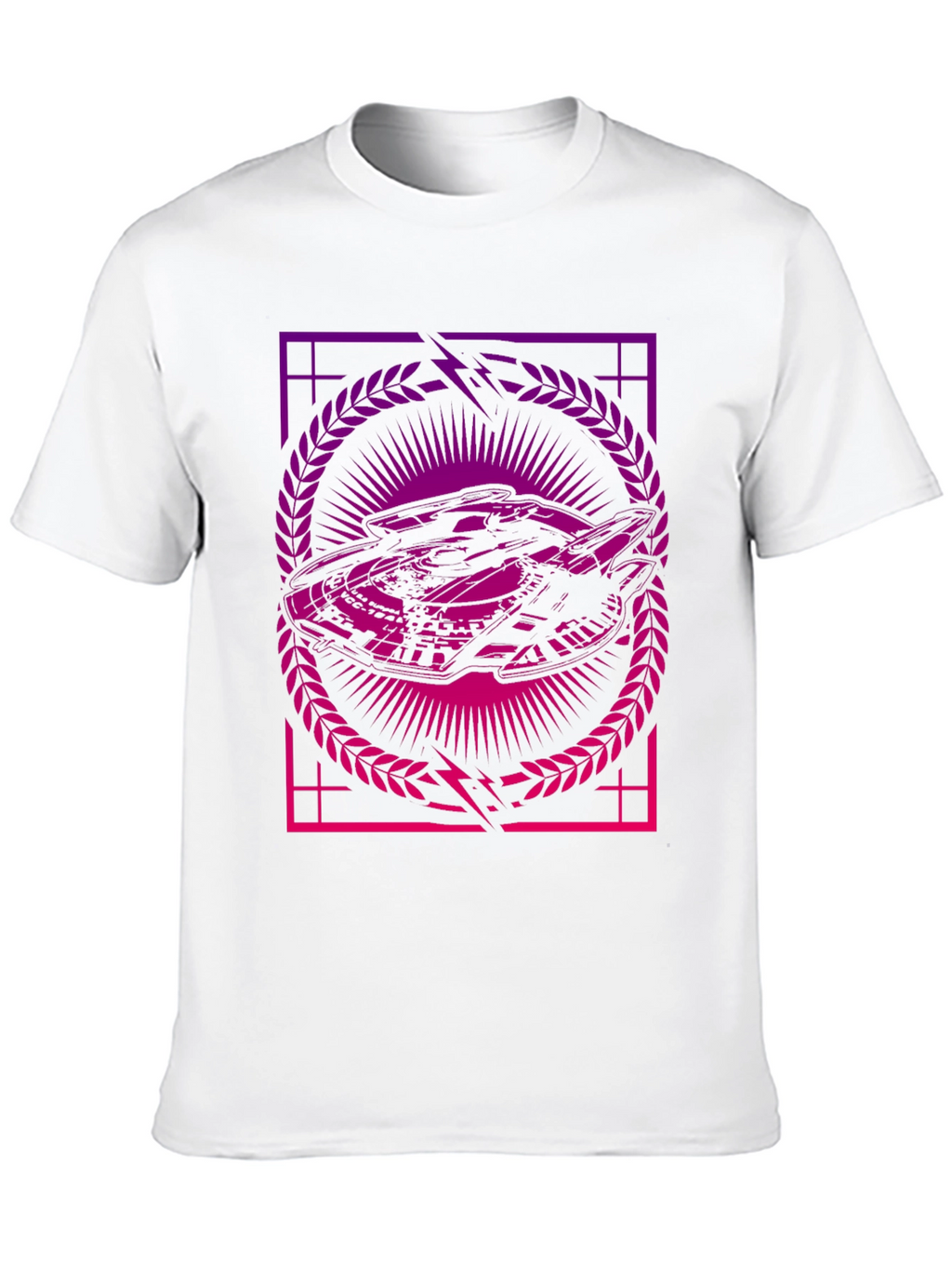 Sci-Fi Spaceship Graphic T-Shirt
