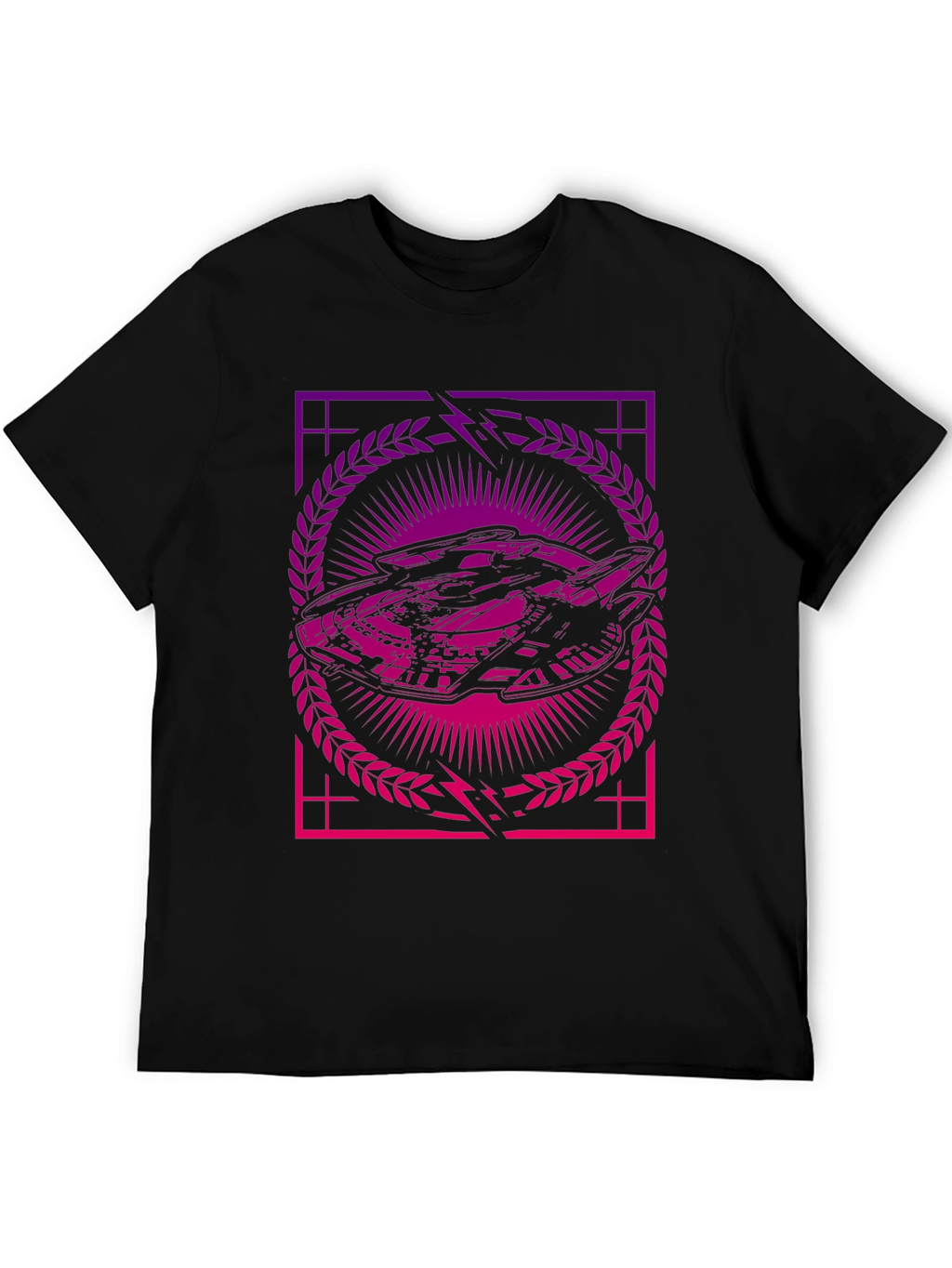 Sci-Fi Spaceship Graphic T-Shirt
