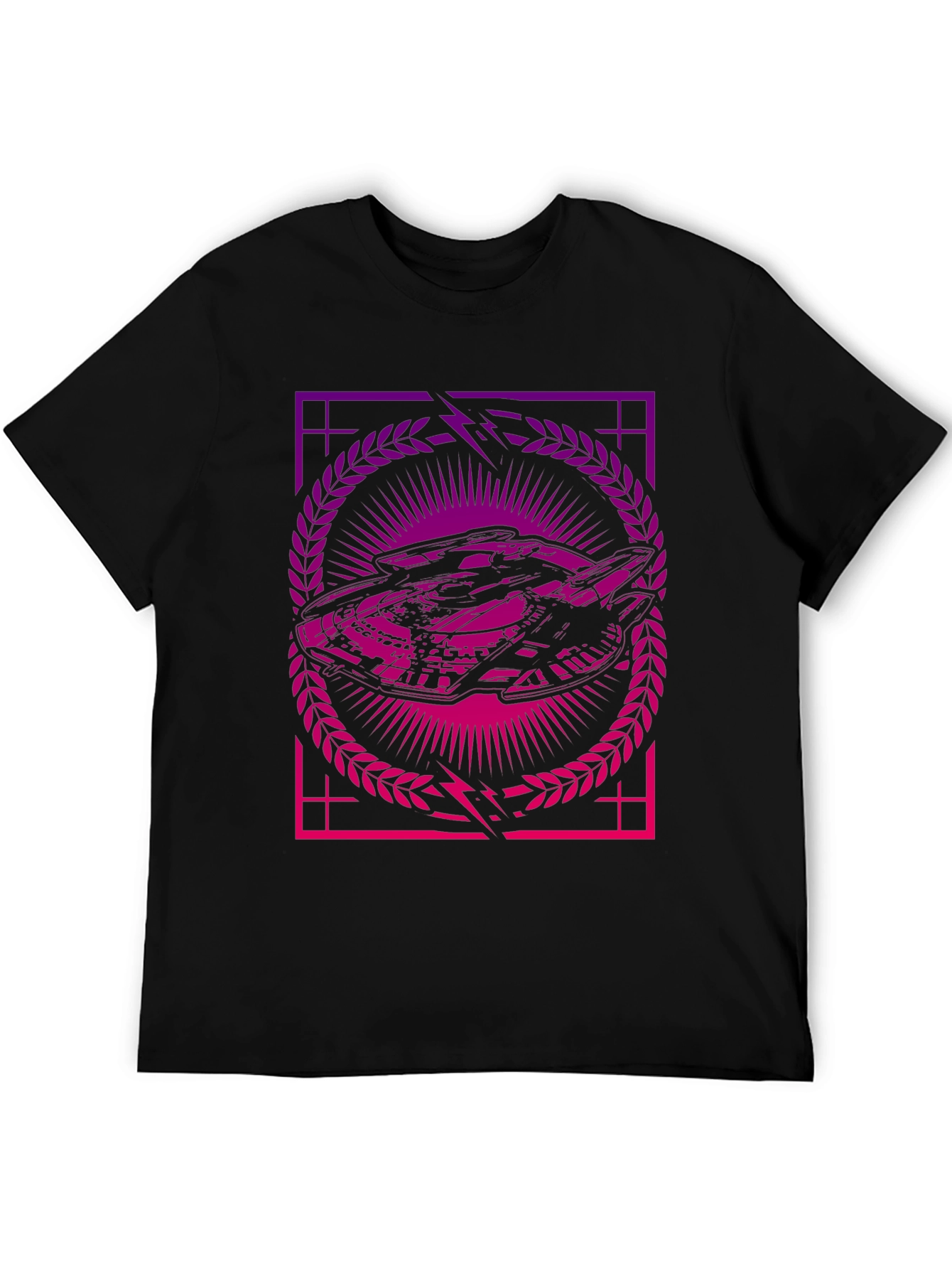 Sci-Fi Spaceship Graphic T-Shirt
