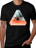 Abstract Triangle Beach Graphic T-Shirt