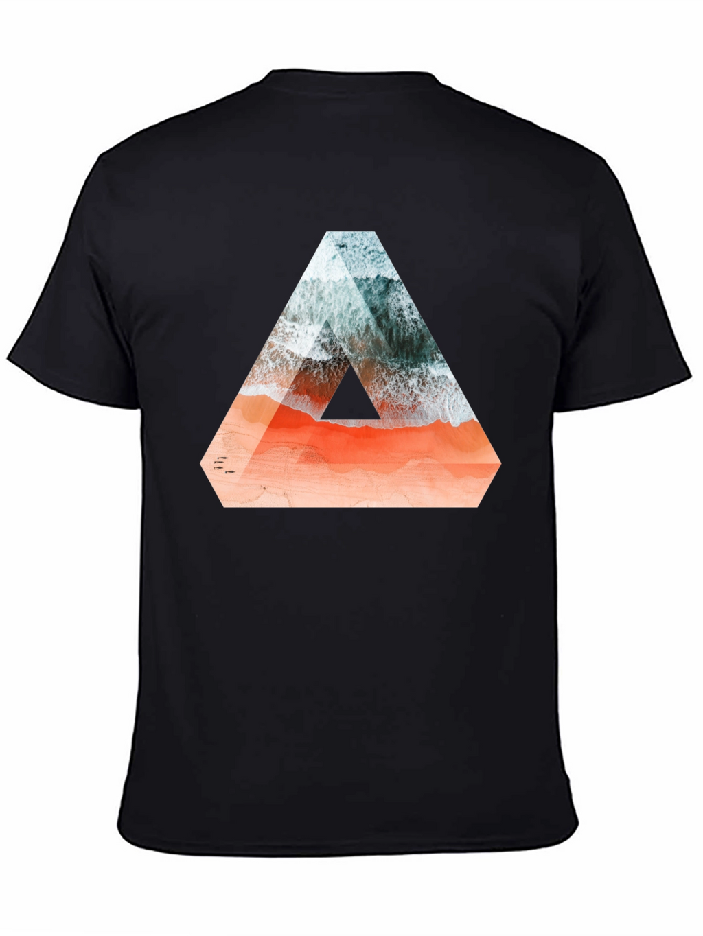 Abstract Triangle Beach Graphic T-Shirt