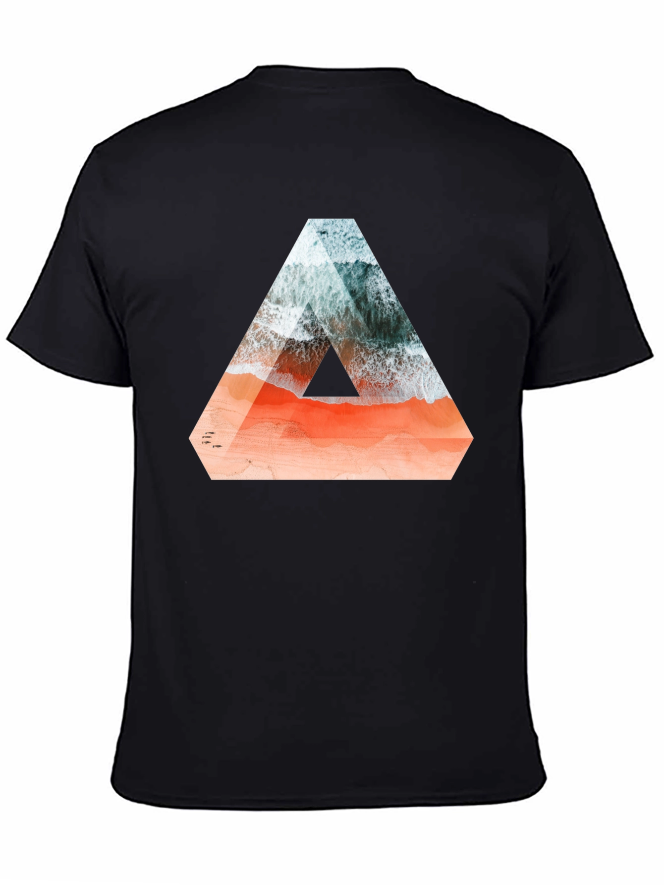 Abstract Triangle Beach Graphic T-Shirt