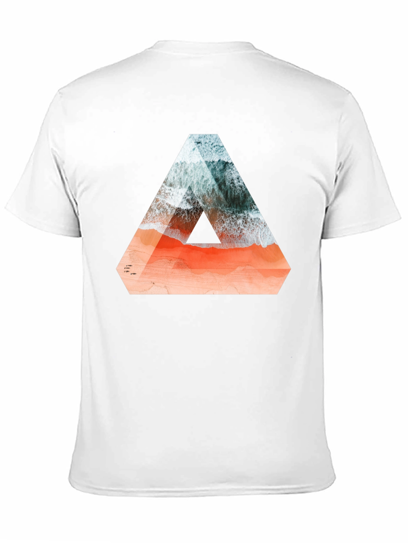 Abstract Triangle Beach Graphic T-Shirt