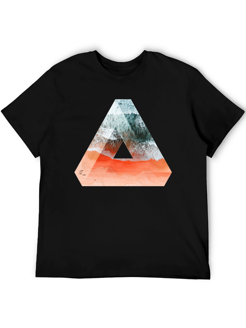 Abstract Triangle Beach Graphic T-Shirt