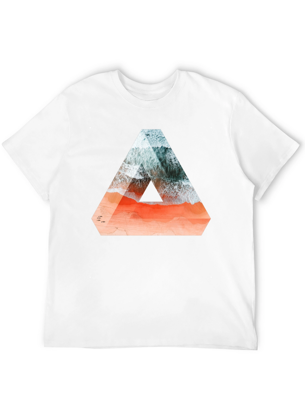 Abstract Triangle Beach Graphic T-Shirt