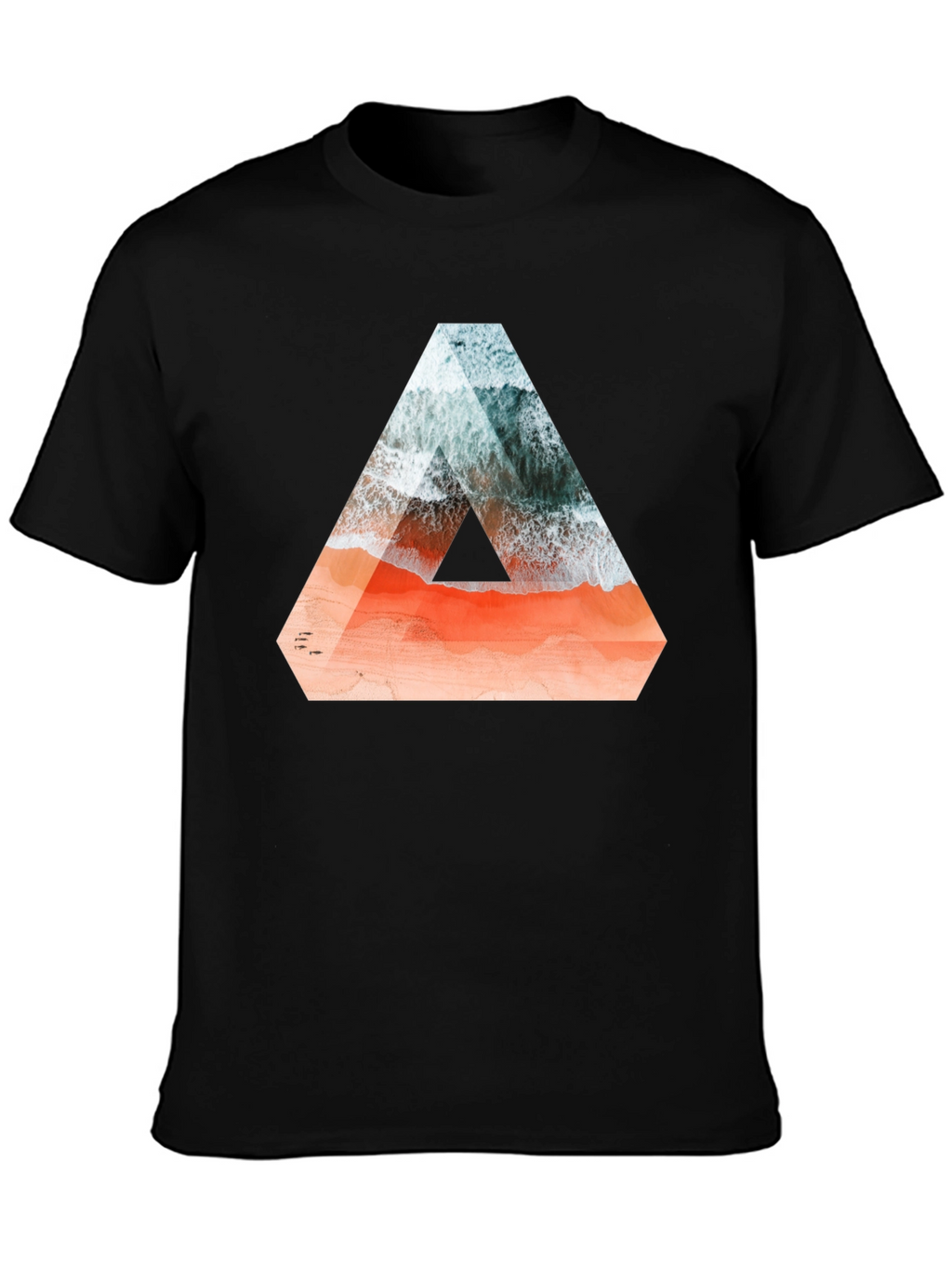 Abstract Triangle Beach Graphic T-Shirt