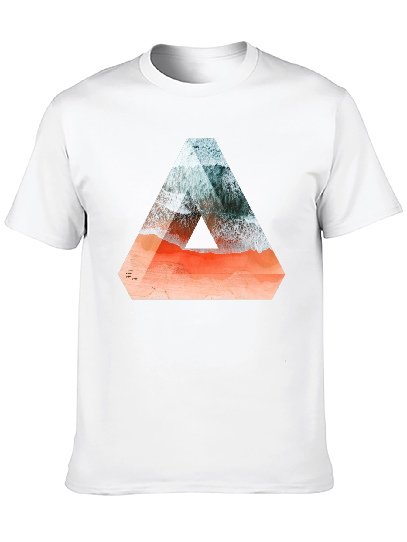 Abstract Triangle Beach Graphic T-Shirt