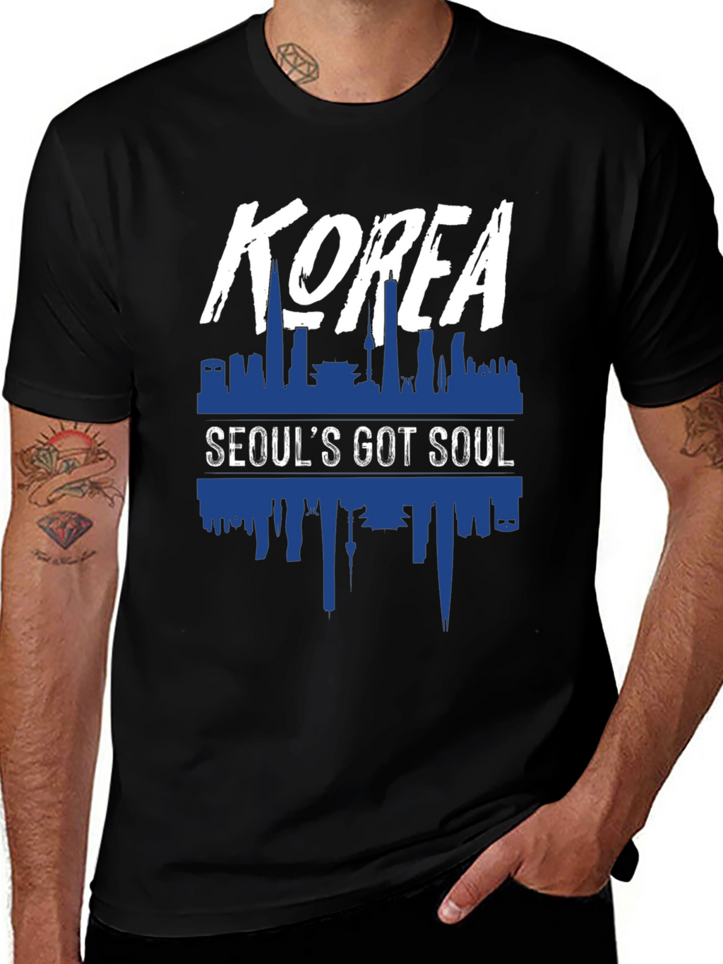 Korea Seouls Got Soul Black Graphic Tee