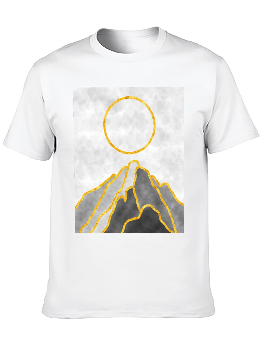 Abstract Mountain Sunset Graphic Tee