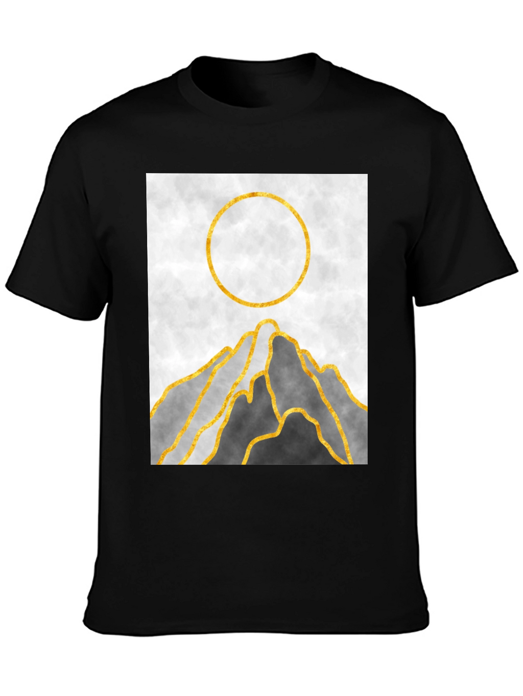Abstract Mountain Sunset Graphic Tee