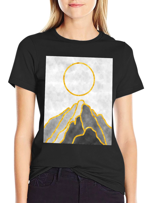 Abstract Mountain Sunset Graphic Tee