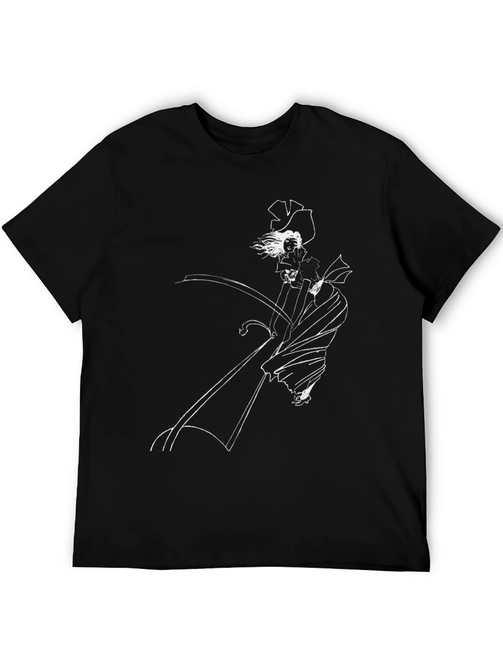 Grim Reaper Graphic Tee - Black Cotton Blend