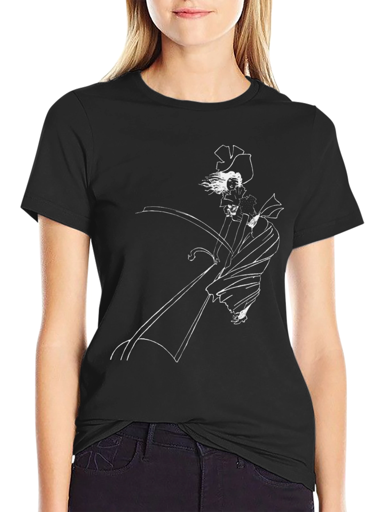 Grim Reaper Graphic Tee - Black Cotton Blend