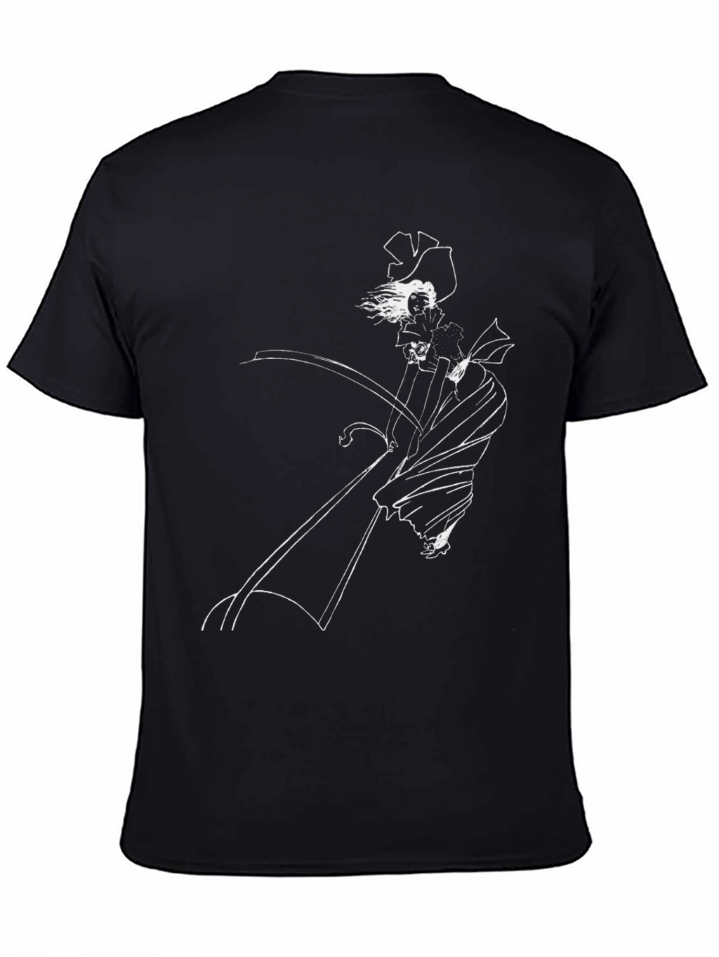 Grim Reaper Graphic Tee - Black Cotton Blend