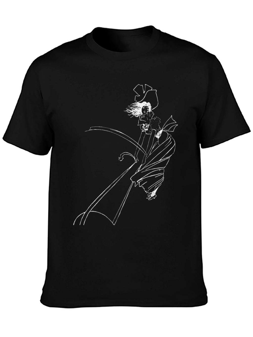 Grim Reaper Graphic Tee - Black Cotton Blend