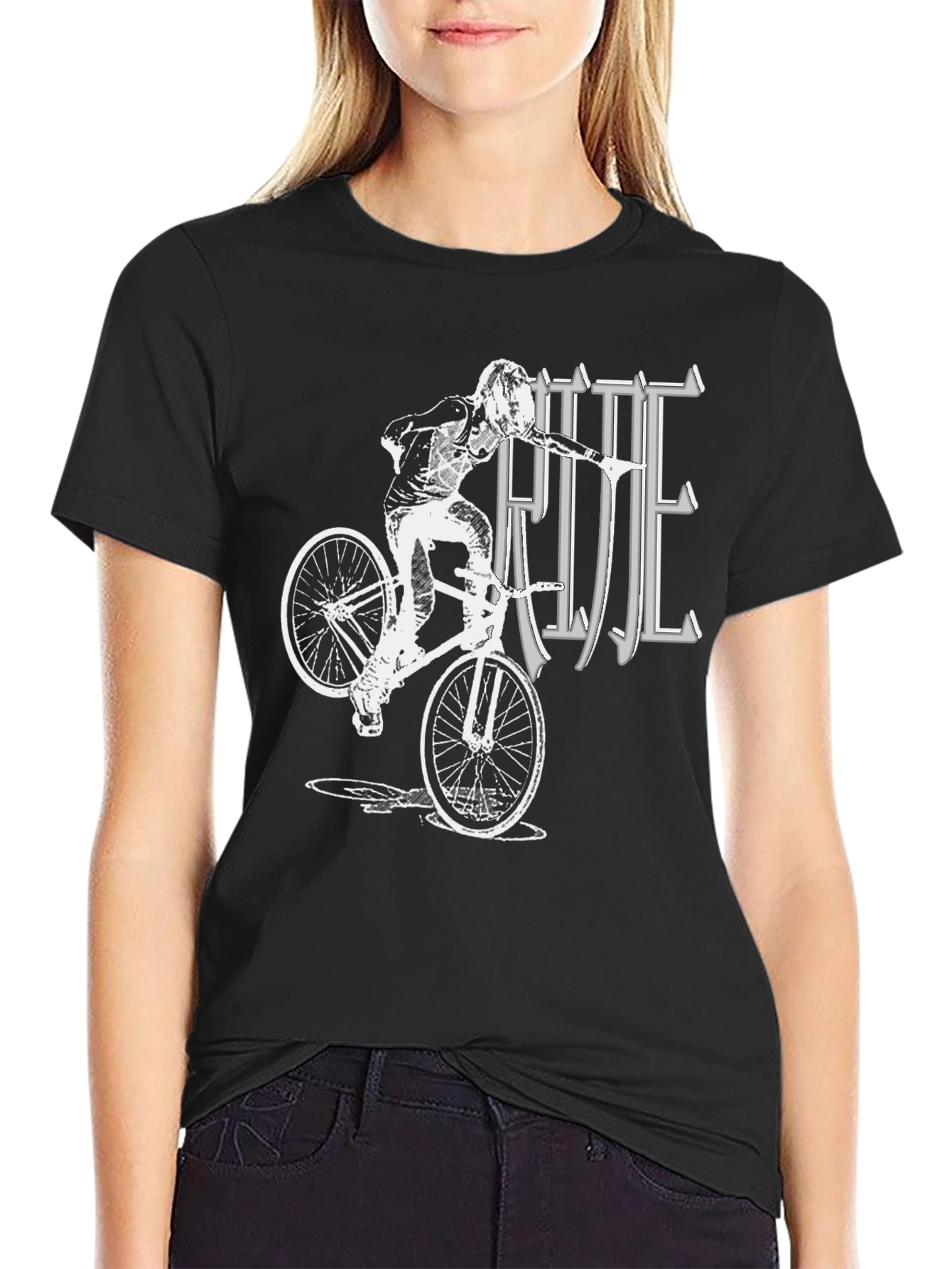 Ride BMX Graphic T-Shirt - Black Cotton