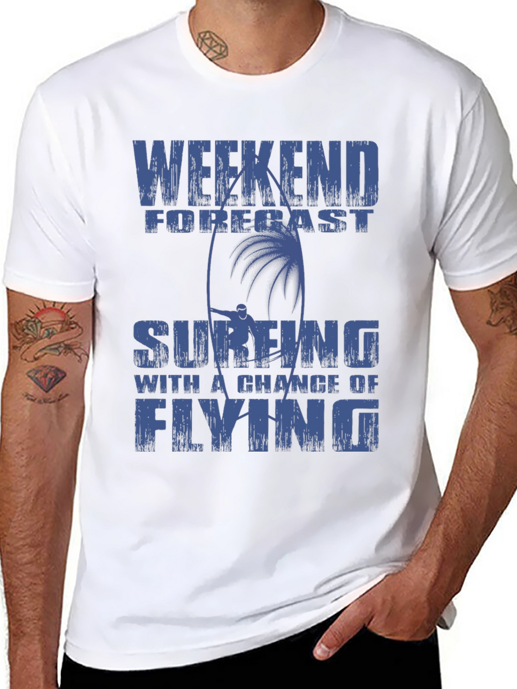 Weekend Forecast Surfing Graphic T-Shirt