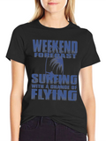 Weekend Forecast Surfing Graphic T-Shirt