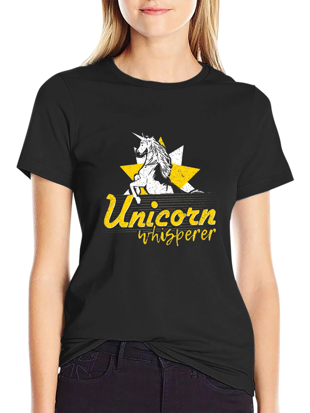 Unicorn Whisperer Black Graphic Tee