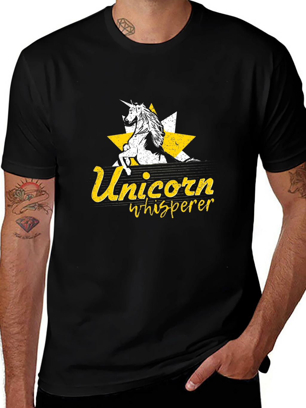 Unicorn Whisperer Black Graphic Tee