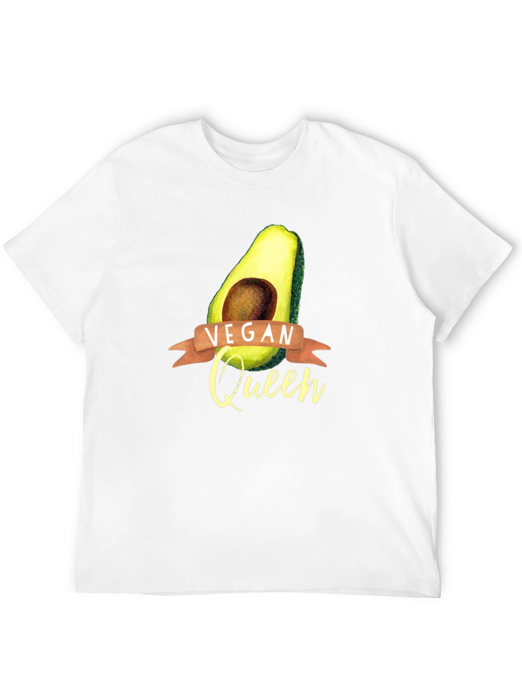 Vegan Queen Avocado Graphic T-Shirt