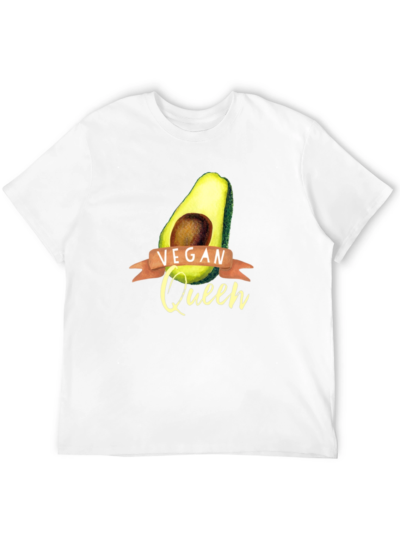 Vegan Queen Avocado Graphic T-Shirt