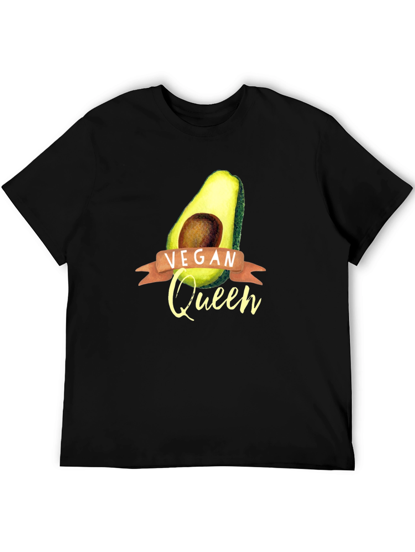Vegan Queen Avocado Graphic T-Shirt