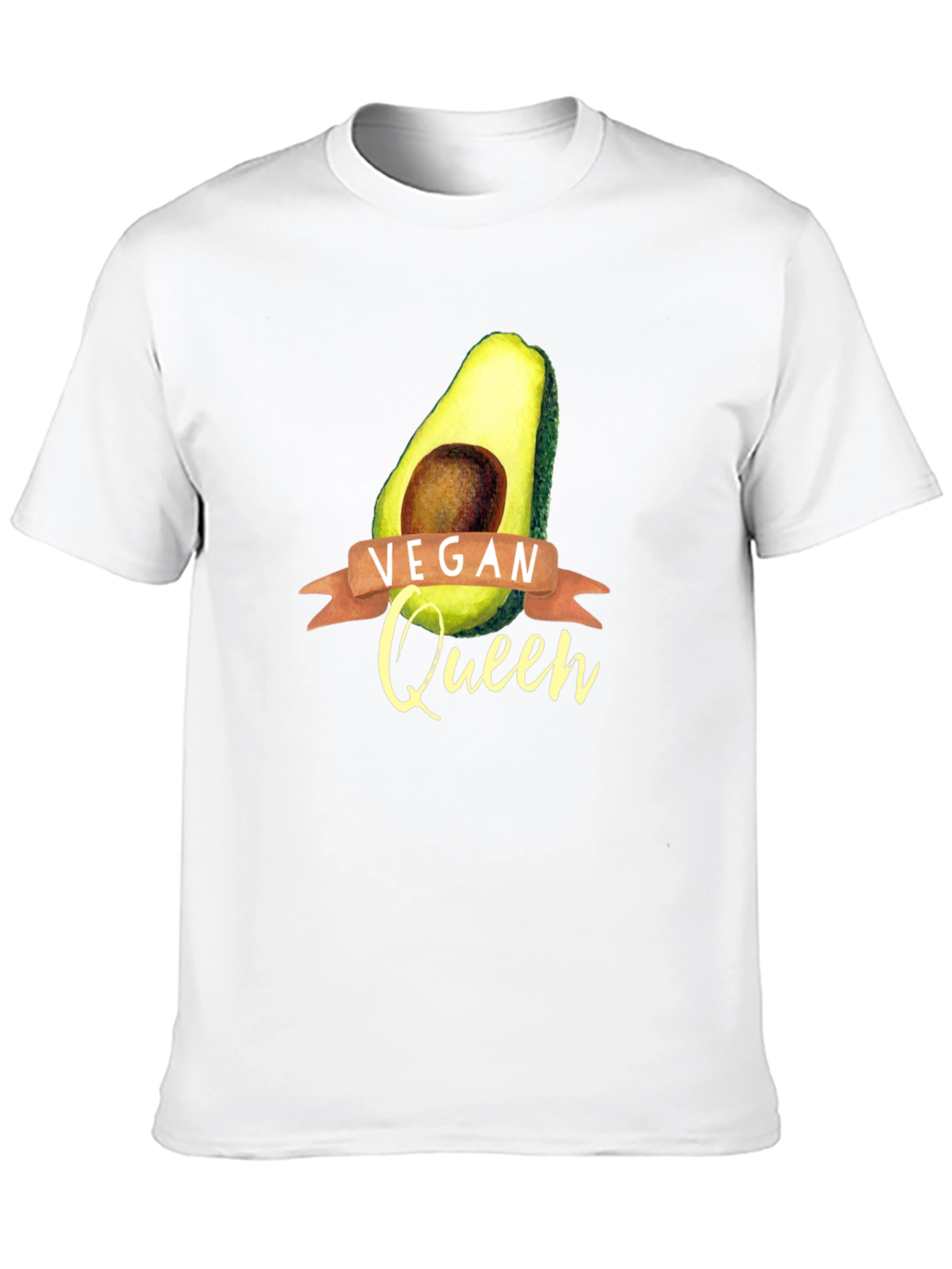 Vegan Queen Avocado Graphic T-Shirt