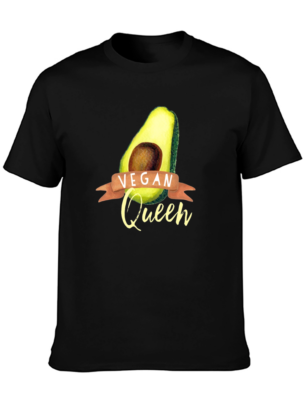 Vegan Queen Avocado Graphic T-Shirt
