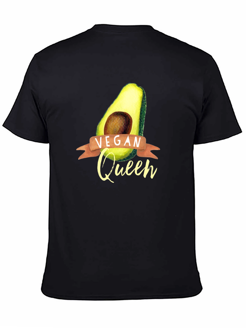 Vegan Queen Avocado Graphic T-Shirt