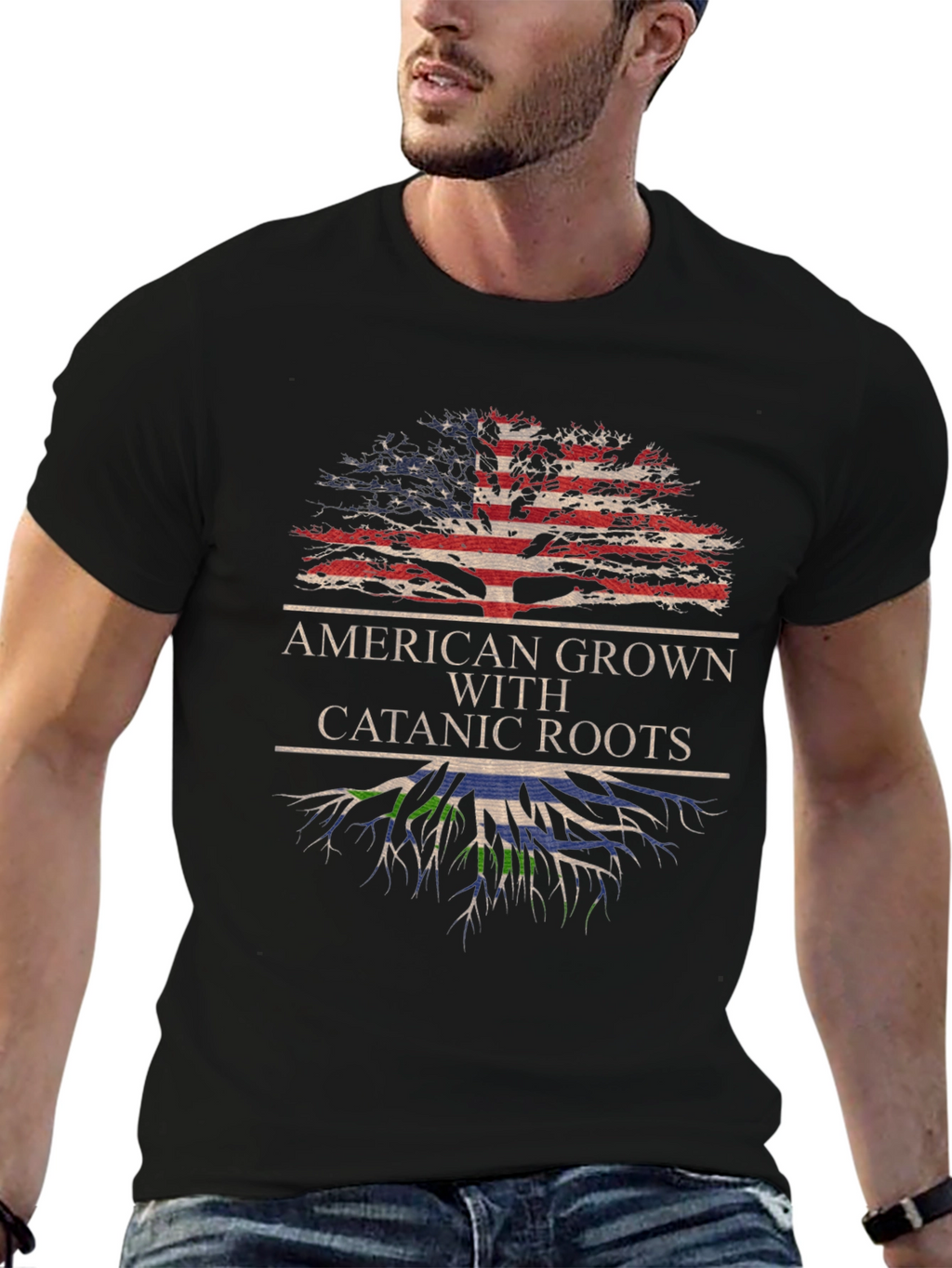 American Grown with Catanic Roots T-Shirt