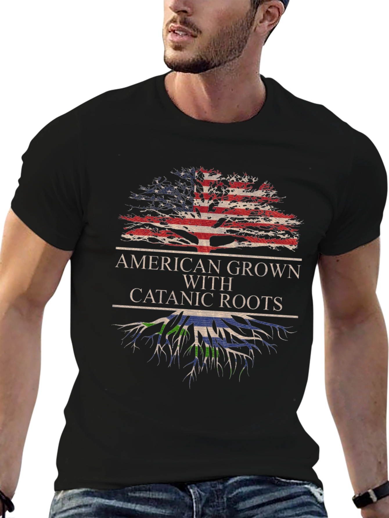 American Grown with Catanic Roots T-Shirt