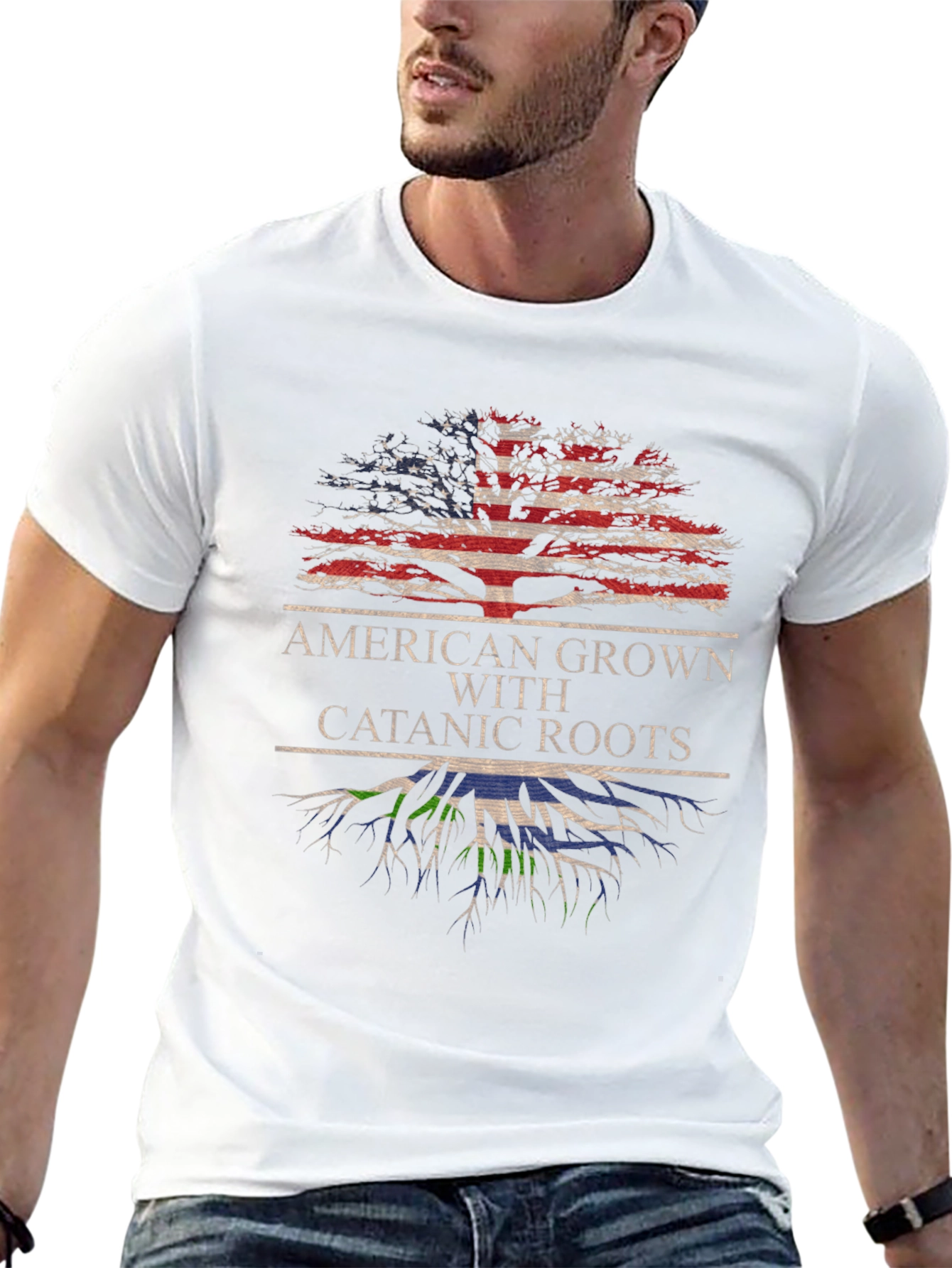 American Grown with Catanic Roots T-Shirt