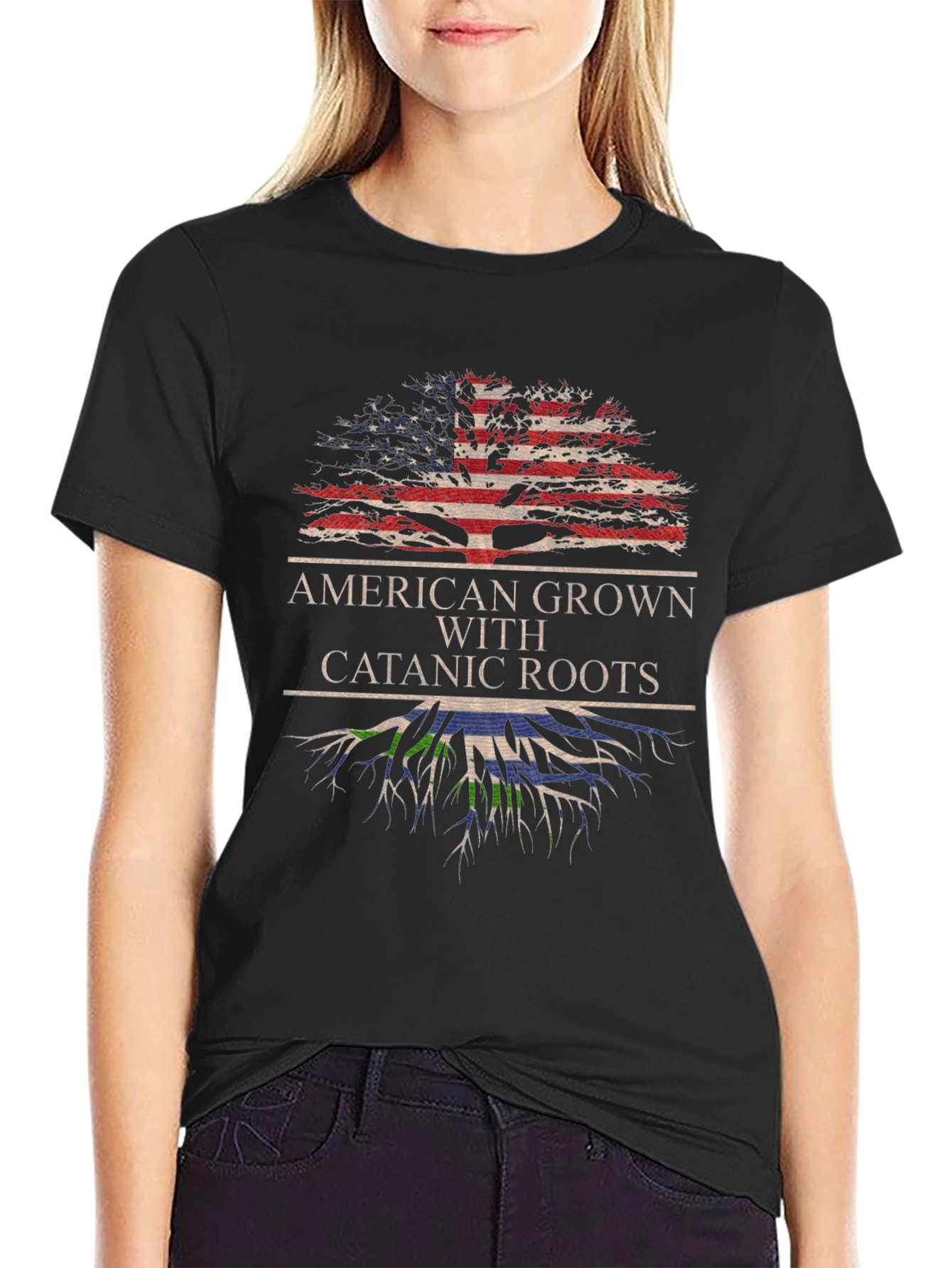 American Grown with Catanic Roots T-Shirt